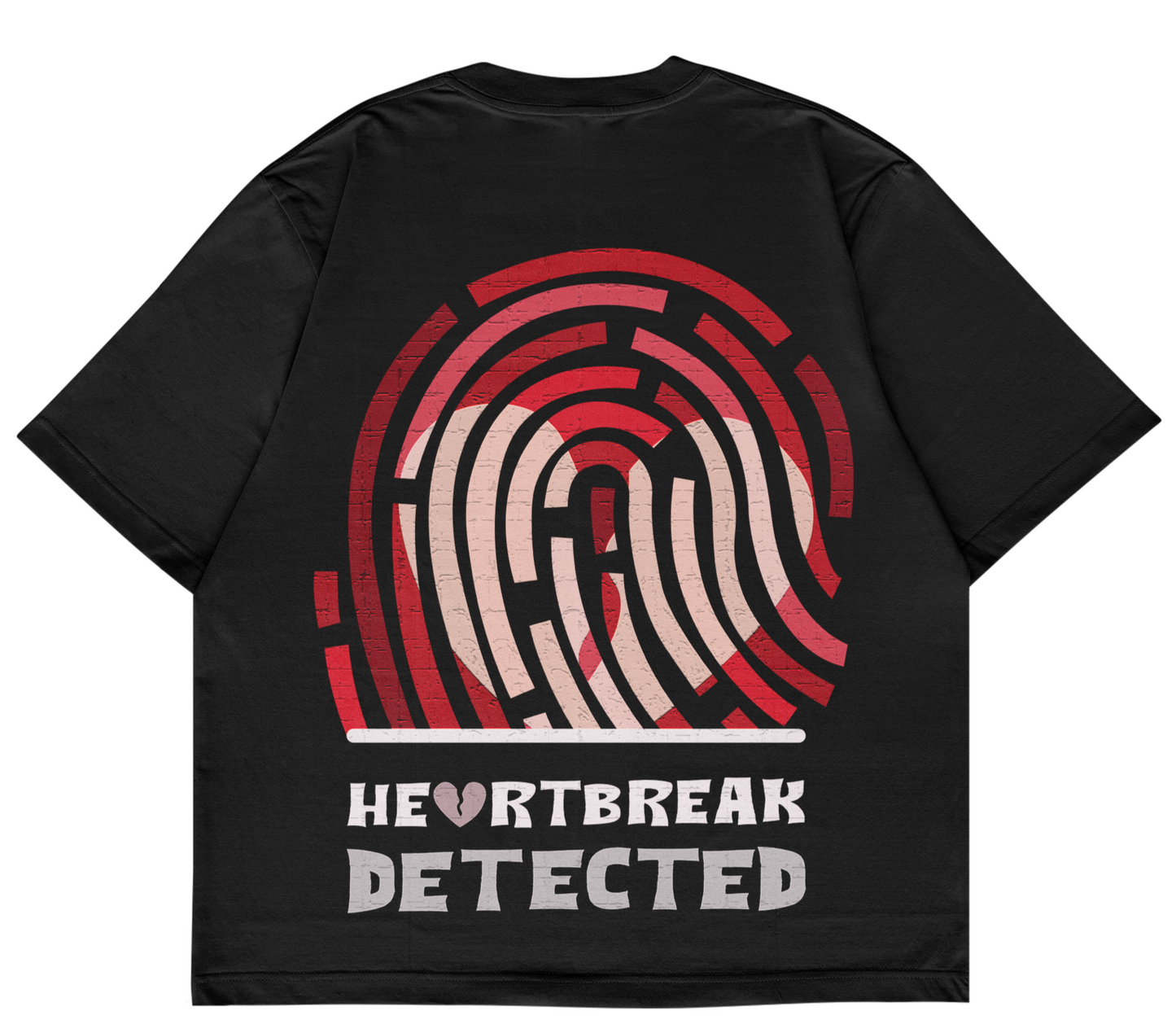 Heartbreak- Black Oversized T-Shirt