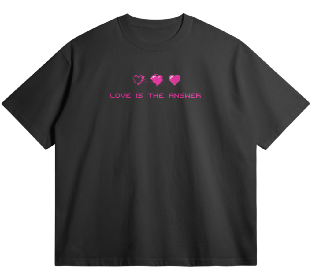 Love is the answer- Black Heavyweight Tee